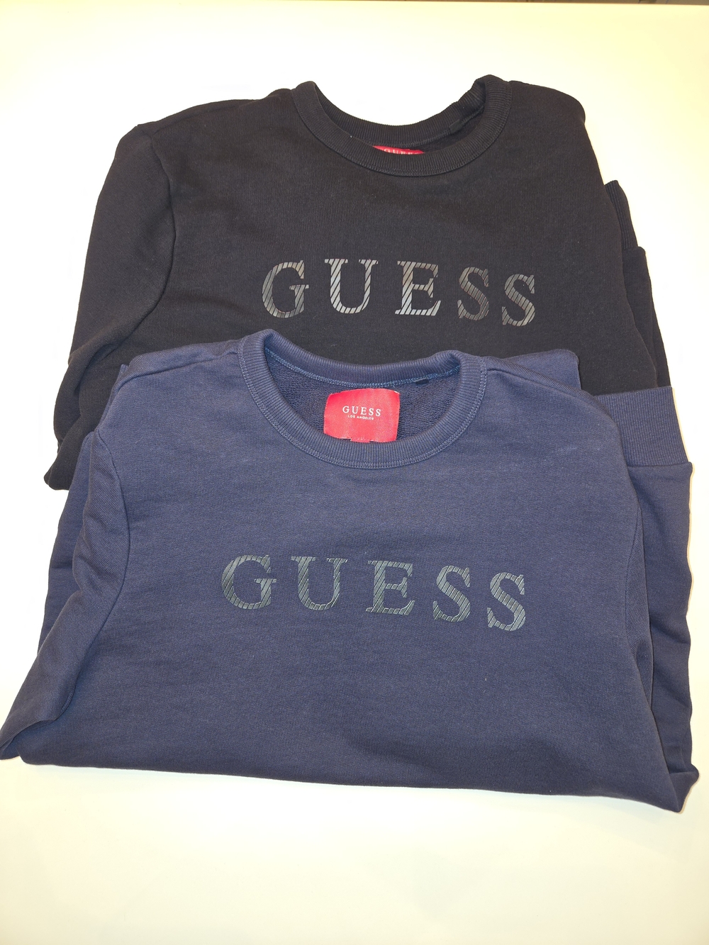 GUESS Men's Crewneck Sweatshirt Set in Black & Navy Blue Size Medium